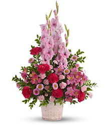 Pink Impression Basket from Martinsville Florist, flower shop in Martinsville, NJ
